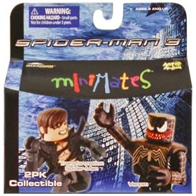 Spiderman Movie 3 Mini Mates Transformation Spiderman & Venom