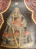 Our Lady of the Rosary Virgin Mary Cuzco Oil Painting Peru 11x15 Folk Art