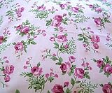 Quilted Shabby Chic Throw with RUSTIC PINK Roses