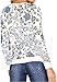 PinupArt Women's Floral Print Long Sleeve Crew Neck T-Shirt