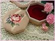 Classic Wild Roses Wool Needlepoint Jewelry Box-khaki