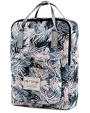 [HotStyle Fashion Printed] Bestie Plam Leaves Women's Daypack Travel Backpack