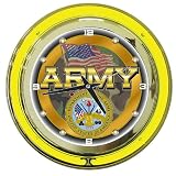 United States Army Neon Clock - 14 inch Diameter