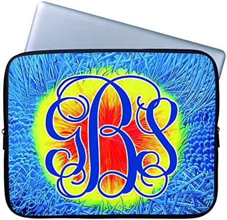Personalized Laptop Sleeve with Name Unique Tie Dye Color Computer Case for Men Cool Computer Sleeve for Women Soft Neoprene Sleeve Pouch Protector Laptp Sleeve 15 inch 15.4 inch Case Cover for Laptop