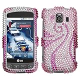 Bling/Crystal Snap-On Protector Hard Case for LG Optimus S / Optimus U LS67 ....