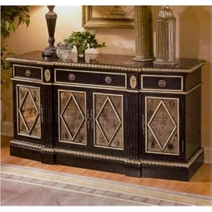Buffet With Antique Mirrors And Veneer Insets by 