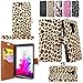 Cellularvilla Wallet Case for LG G3 Pu Leather Wallet Card Flip Open Pocket Case Cover Pouch (Brown Leopard)