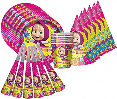 Holiday Table Set "Masha and the Bear" (For 6 Persons)