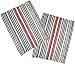 Pack of 2 1.5 feet by 2 feet Color Strip Area Carpet Rug