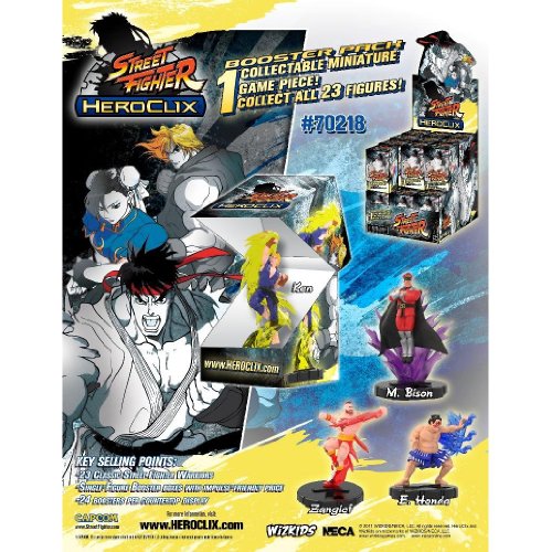 Street Fighter Heroclix Counter Top Display of 24 Random Figures