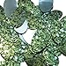Sequin Mistletoe Green White Leaves and Buds Oval 1.5 inches Couture Loose Paillette Sequins