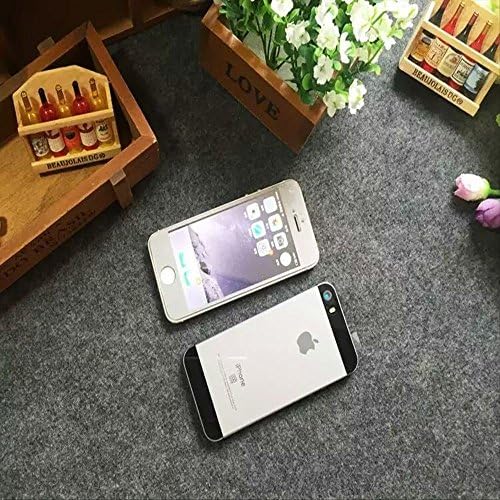 iPhone 5s tempered glass screen protector, iPhone 5s Front+Back mirror screen protector 【compatible iPhone SE &amp; iPhone 5 iPhone 5s 】【original mobile phone  color screen protector】【black】