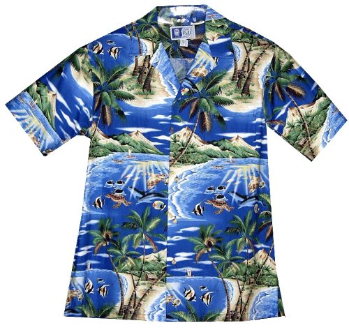 Top Quality Tropical Sealife Hawaiian Aloha Shirt Top Quality