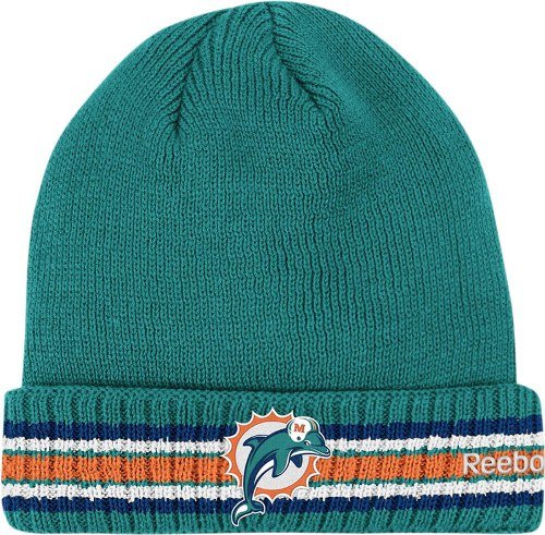 Reebok Miami Dolphins Sideline Coaches Cuffed Knit Hat One Size Fits All