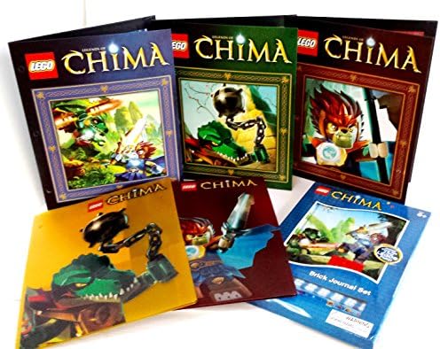 Lego Chima Back to School Bundle: 3 Pocket Folders , 3 Vinyl Folders and 1 Brick Journal Set