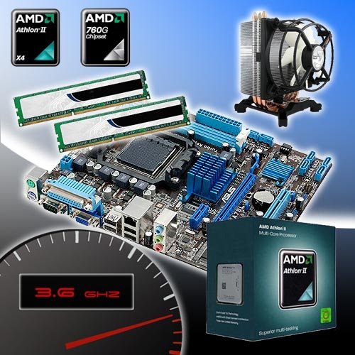 Amd X4 640 @ 3.6ghz, Asus M5a78l-m Lx Motherboard, 4gb Ddr3 1333mhz Overclocked Bundle Bu51oc Picture