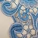Qianle Romantic Lace Embroidery Flower Applique Neckline Collar Clothes DIY Patch,Blue