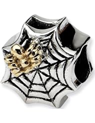 Reflection Beads Silver 14kt Spider and Web Celebrate Bead