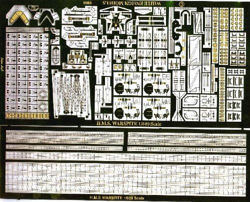 1/600 Royal Navy battleship HMS Warspite for etching