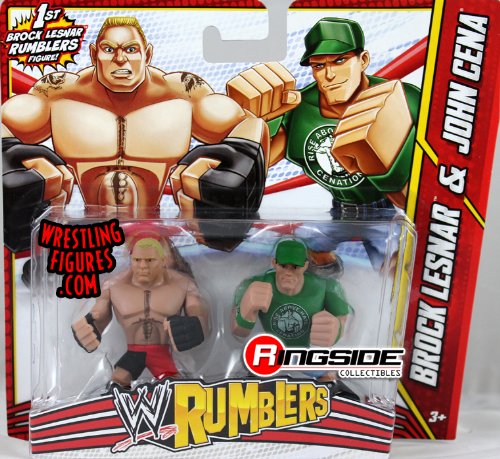 BROCK LESNAR & JOHN CENA - WWE RUMBLERS TOY WRESTLING ACTION FIGURES-image