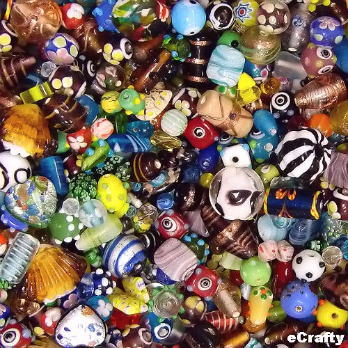 Jewelry Maker's EVerYThiNG But the KITchen SINK Glass Beads Mix NEW BIGGER 150 GRAMS