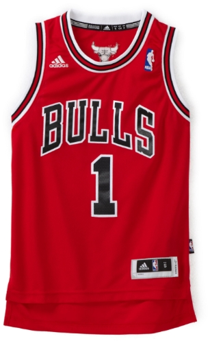 NBA Youth Chicago Bulls Derrick Rose Swingman Road Jersey - R28E2Bb5 (Red, Large)