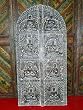 Hand Carved Vitarka Dhyana Mudra Buddha Seated Wall Panel Door India Furniture 72 Inch