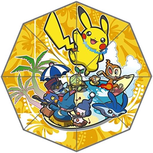 DONGMEN Anime Pokemon Lovely Pikachu Portable Outdoor Travel Durable Foldable Rainy/Sunny Umbrella