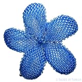 HawaiianPlumeriaFlower-Oceanblue-beadedflowerclip