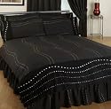Monaco Black Double Duvet Cover Set
