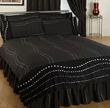 Monaco Black Double Duvet Cover Set