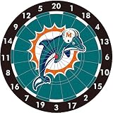 NFL Miami Dolphins 12-Inch Paper Dart Board With Darts