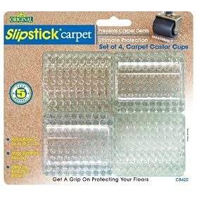 Slipstick CB420 Carpet Caster Cup, Clear, Large