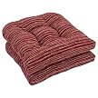 Stripe Hot Dot Chair Pad 2-pk. - Red