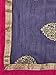 Shonaya Blue Satin Crepe Patch work saree & Unstitched Blouse Piece,Free Size