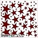 34 Burgandy Stars Wall Stickers Decals Murals Words Bedding