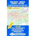 Bozen, Ritten, Tsch�gglberg: Wanderkarte Tabacco 034. 1:25000
