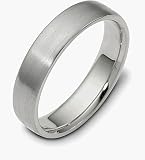 5mm Platinum Comfort Fit Designer Wedding Band Ring
