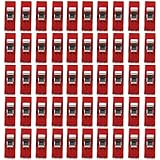 Sewing Craft Quilt Binding Plastic Clips Clamps Pack of 30 Clear and Red