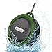 Winstion Wireless Bluetooth Waterproof Outdoor/ Shower Speaker with 5W Speaker/Suction Cup With Microphone Hands-Free Speakerphone (Army Green)