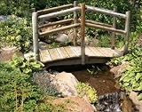 3' White Cedar Unstained Double Rail Bridge
