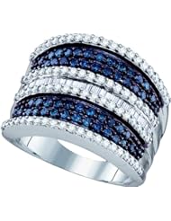 1.74ctw Blue Diamond Fashion Band 10K White Gold