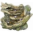 Yosemite Home Decor CW09019 Rock Cascade Fountain with LED Accent Lighting, Brown