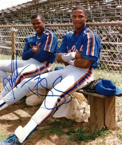 Autographed/Hand Signed Doc Gooden & Darryl Strawberry New York Mets 8x10 Photo