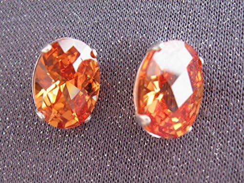 Golden Topaz Gemstone Stud Earrings