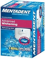 Mentadent Advanced Whitenening Anti-cavity Fluoride Toothpaste w/Baking Soda & Peroxide, Refreshing Mint, 1 Refill, 5.25 oz (148.8 g) (Pack of 3)