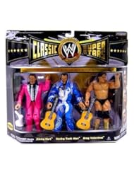 Toy: WWE Wrestling Classic Superstars Limited Edition Champion Series 3-Pack Rythm and Blues Jimmy Hart, Honky Tonk Man and Greg Valentine - Jakks