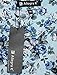 Allegra K Men Short Sleeve Single Breasted Floral Prints Shirts Light Blue L
