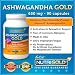 Nutrigold Ashwagandha Extract, 650 mg, 90 Vegetarian Capsules (Ashwagandha GOLD with Clinically-Proven Sensoril and Ashwagandha Root Powder)