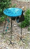 Glow in the Dark Peacock Birdbath